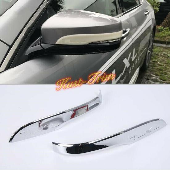 For Acura TLX 2015-2019 ABS Chrome Door Rearview Mirror Strip Cover Trim 2PCS