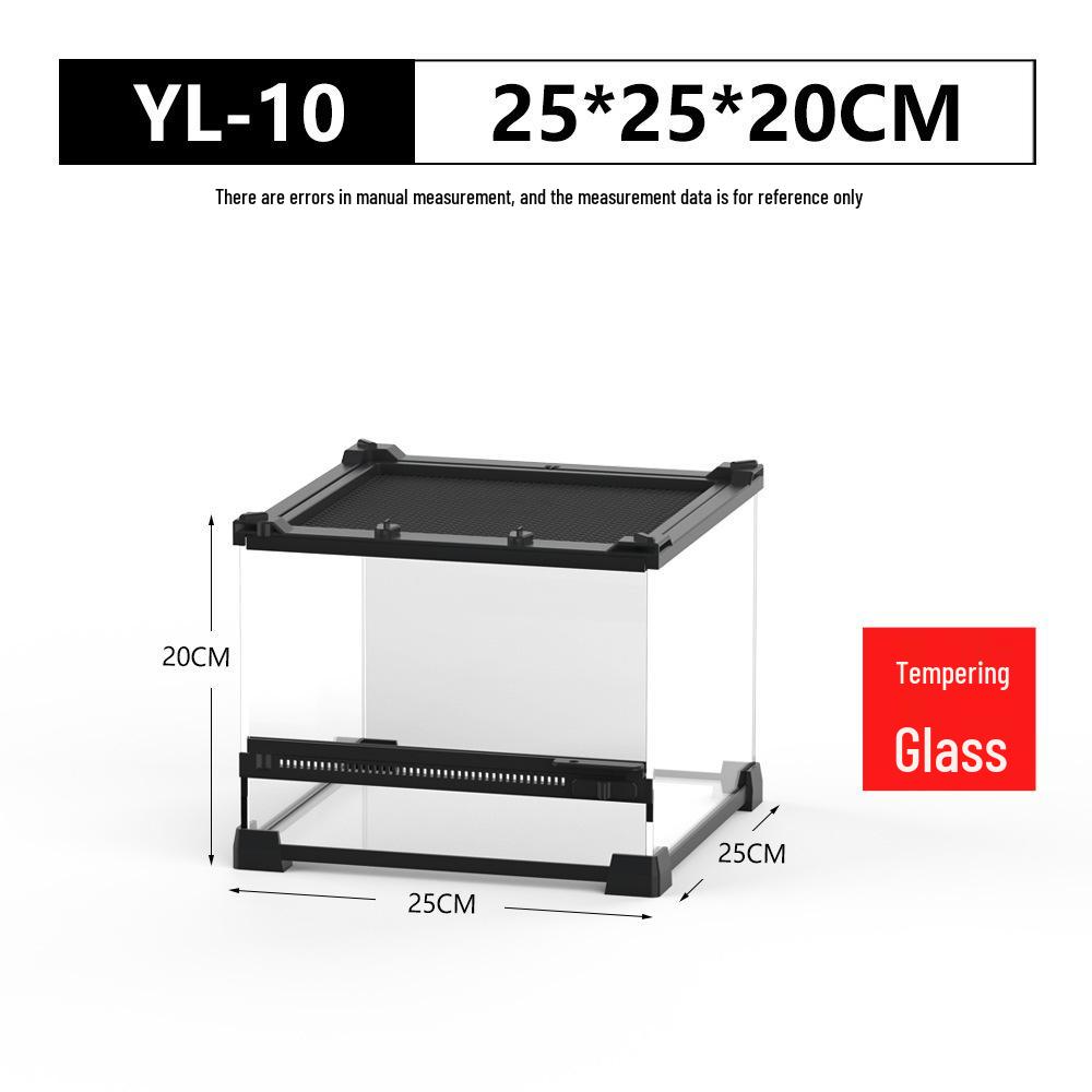 Horned Frog & Gecko Front-Opening Terrarium: Rainforest Glass Tank for Reptiles, Crabs, & Tree Frogs