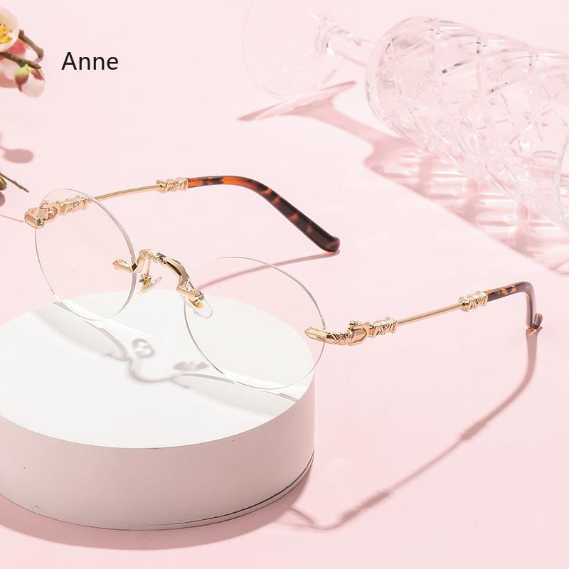 Photosensitive Color-changing Frameless Edge-cut Glasses Trendy Large Frame Anti-blue Light Myopia Glasses gafas de lectura