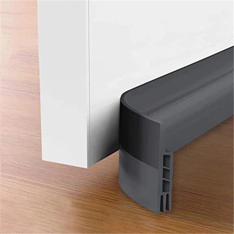 100cm Silicone Door Draught Excluder Bottom Sealing Strip Tape Weatherstrip Waterproof Wind Proof Sound Insulation