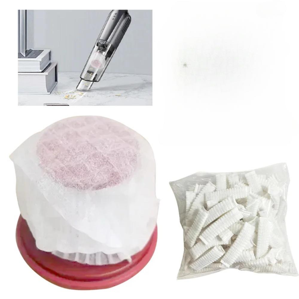 100-500Pcs Disposable Home Vacuum Cleaner Filter Mesh Durable Mesh Net Dust Collection Filter Cover Accessories For Vacuum Cleaner