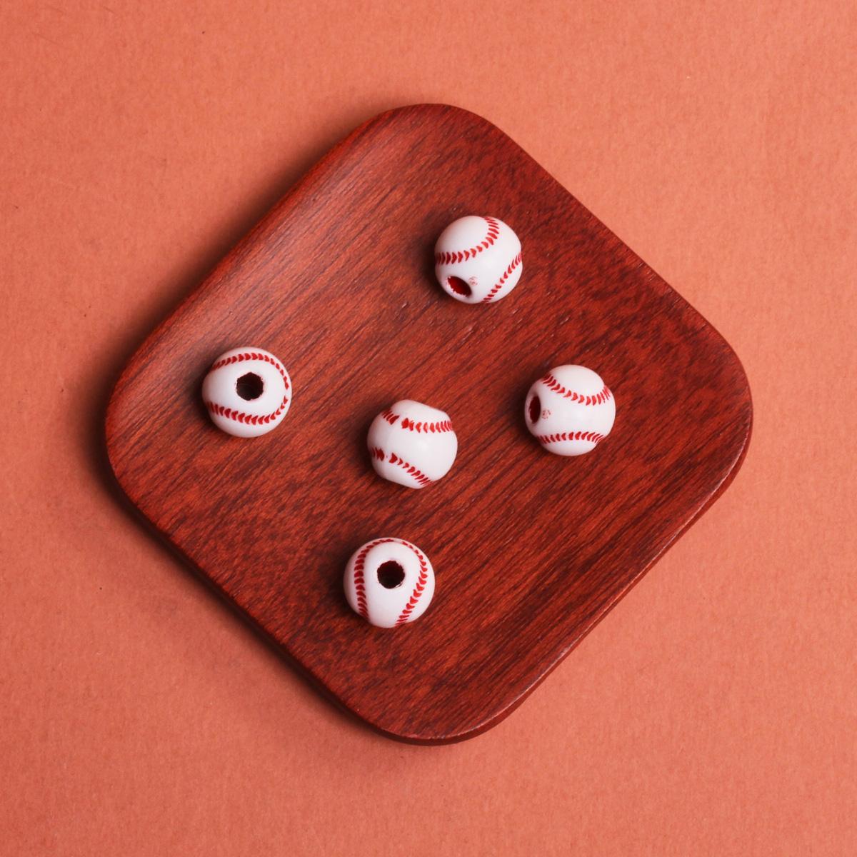 

Товары для вечеринок 11 мм акрил 5 шт футбольные бусины шармы круглый баскетбольный мяч 15,5 мм браслеты принадлежности для изготовления ювелирных изделий футбольный мяч с отверстием Style 9