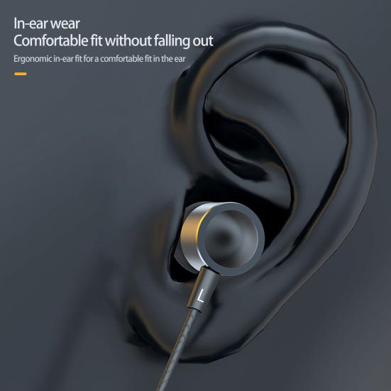 Wired Earbud Wire Control Plug Play Noise Reduction Stereo Surround Music Playing Straight Jack 3.5mm/Type-C Heavy Bass Wired Earphone for Home