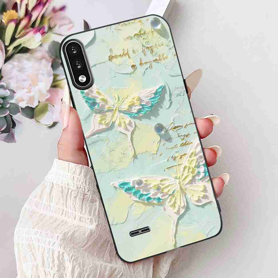 For LG K22 2020 Casing 6.2" Floral Pattern Cover Silicone Soft TPU For LG K 22 K22 LGK22 Cases Screen Protectors Coque Fundas