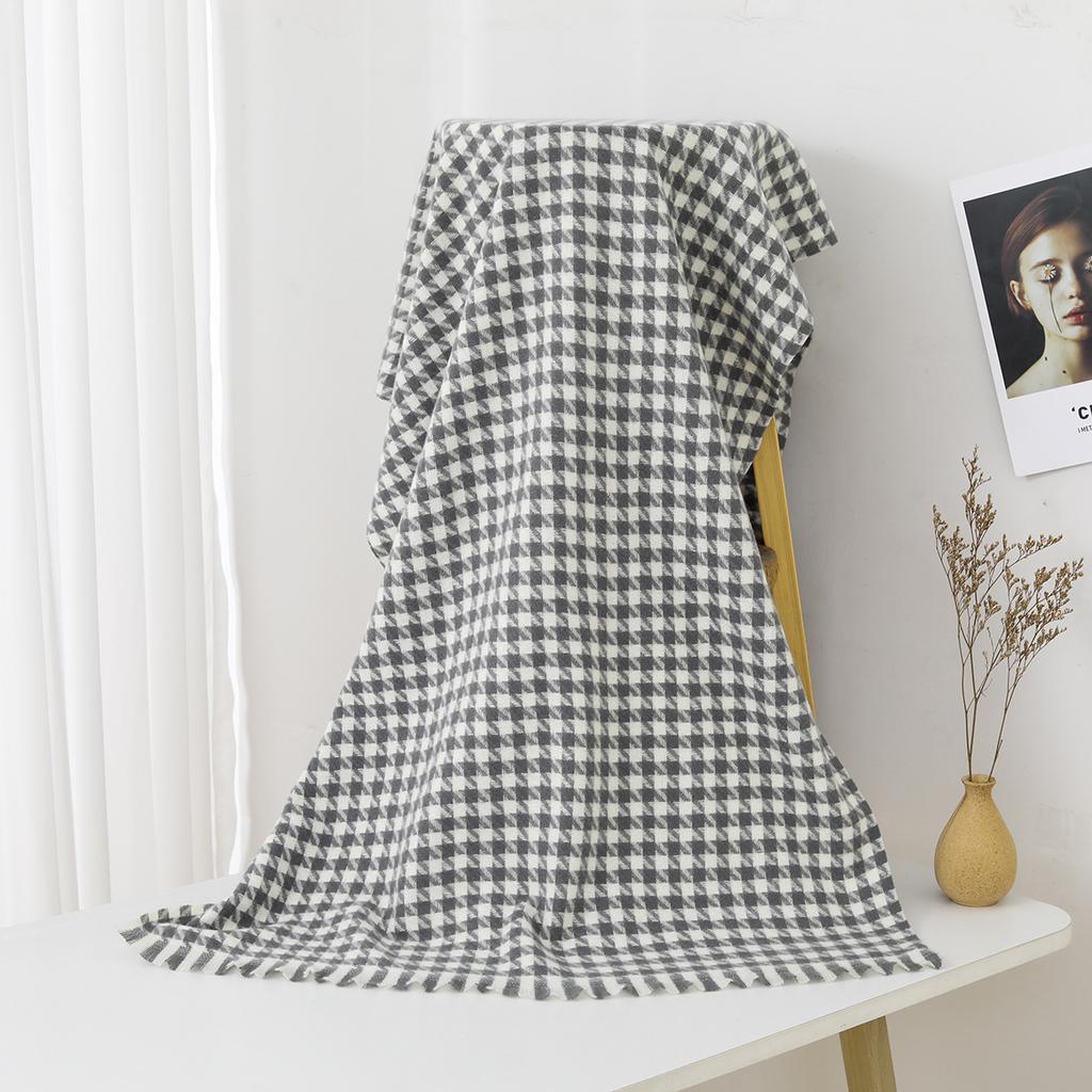 Autumn And Winter New Scarf Women'S Thickened Imitation Cashmere Versatile Student Friendly Shawl Long Checkered Scarf