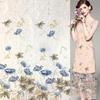 Tissu Brodé Floral 1 Yard Tulle Doux Tissus Dentelle Nigériane Robe de Mariée Robe de Soirée Cheongsam Artisanat Appliqué