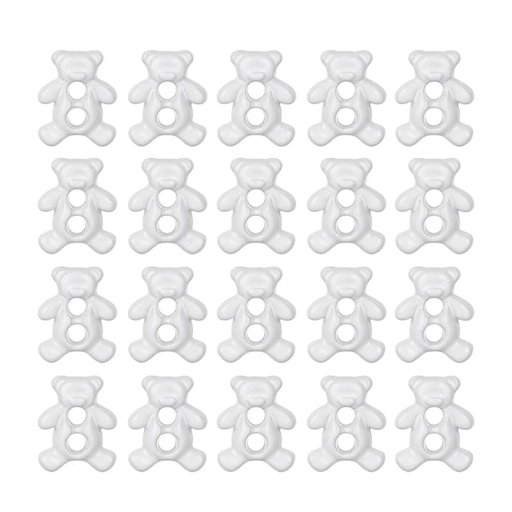 20PCS Cute Mini Decor Buttons Metal Buckles Bear Button DIY Doll Clothes Tiny Craft buttons Clothing Sewing Accessories