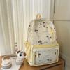 Schoolbag Lightweight Casual Backpack Cow Pattern Simple Going Out Cartoon Dog School Bag Female Student Cute Large Capacity Backpack