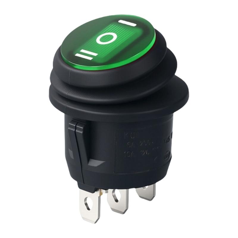 Water Resistant Round Rocker Switches 3 Pin 3 Position Industrial Control Switches Suitable for Industrial Control panel 
