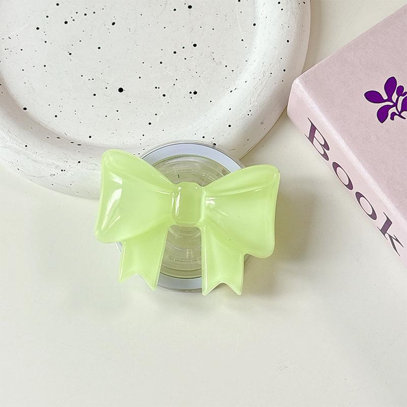

Solid Color Bow Magnetic Suction Mobile Phone Airbag Bracket Magnetic Attraction Suitable For Magsafe Creative Ring Buckle Xiaoqing Fresh Air