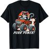 Katzenliebhaber - Schnurr-Power Lustiges Katzen-Monster-Truck-T-Shirt