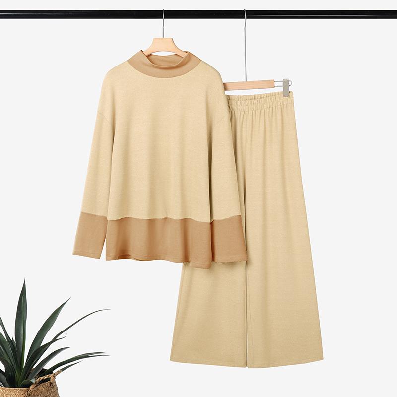 ZANZEA Women Long Sleeve Pullover Blouse and Pants Casual Two Piece Suit Sets