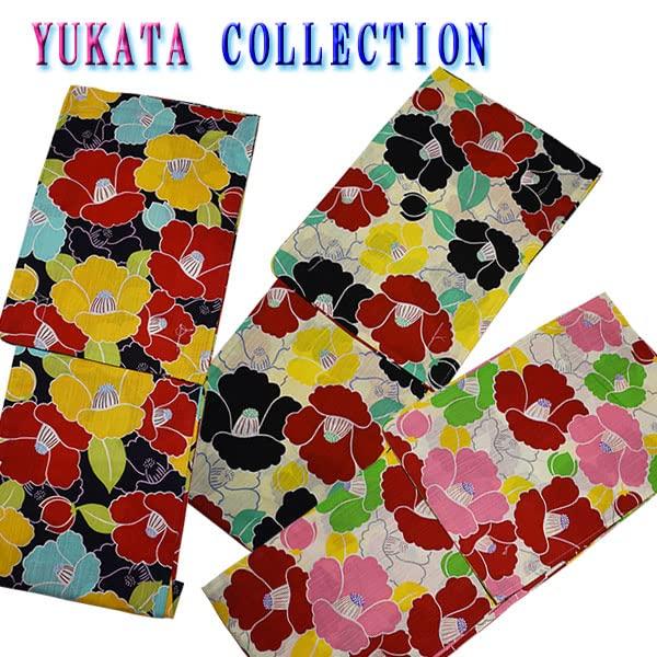 Kimono Camellia [Stylish Iroha] Yukata, Ready-to-wear, (3)