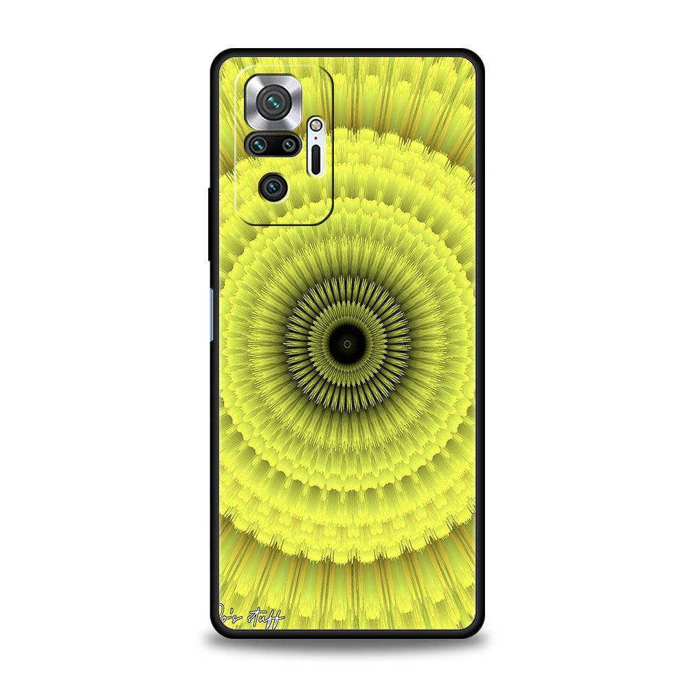 Retro Circular Totem Design Phone Case Cover for Redmi 14C 10C Note 15 14 13 12 10 11 K40 Pro Plus 5G Soft TPU Shockproof Fundas