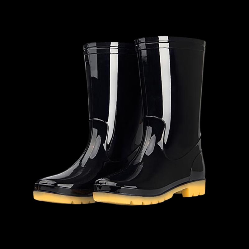 Mid-Tube Rubber Rain Boots