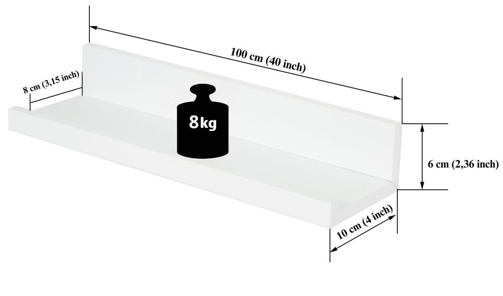 Półka Na Zdjęcia Bd Art. 100 Cm Czarna (P)