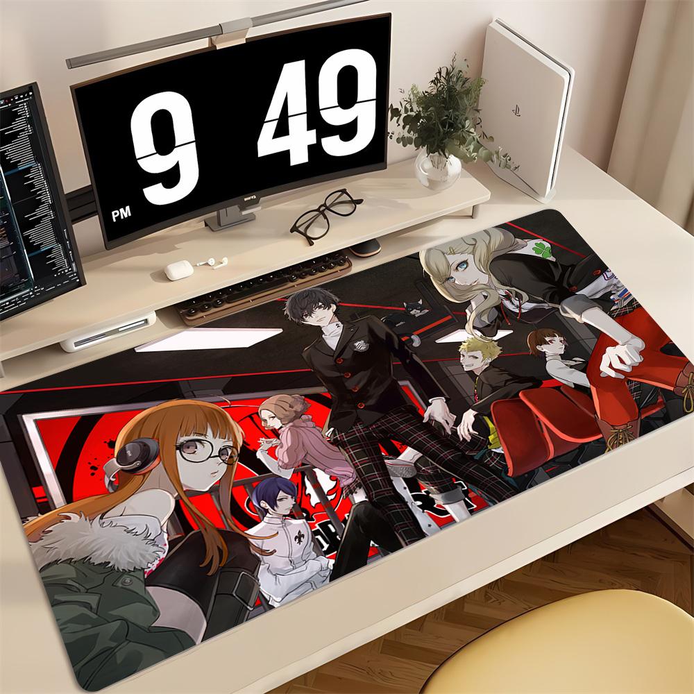 Tappetino per Mouse da Gioco Grande Tappetino per Scrivania Antiscivolo Bordi Cuciti Stampa Persona Anime Tappetino per Tastiera per Giocatore Ufficio a Casa