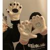 Winter Warm Bear Paw Gloves Soft Fluffy Fleece Gloves Fashion Plush Gloves  for Women Girls