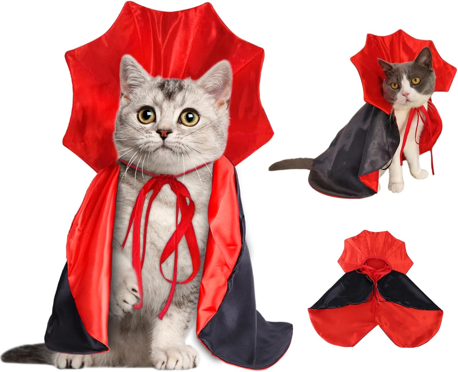 

Halloween Pet Cape Costume Vampire Cloak Wizard Outfit Cosplay Apparel Party Costumes for Small Medium Dogs Cats Pet Supplies красный