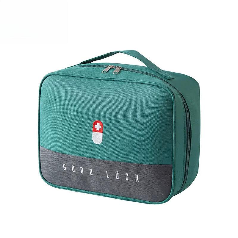Portable First Aid Kit Bag, Dividers - Oxford Cloth Zippered Storage for Home Emergency, Travel & Outdoor (Empty Bag Only)