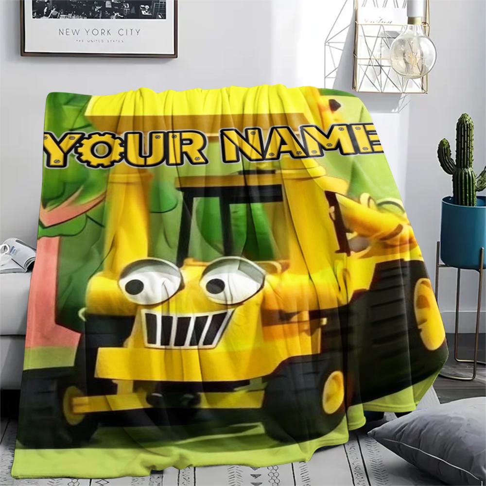 1 Stück Individueller Name Bob der Baumeister Gemustert Flanell Decke Geeignet für Alle Jahreszeiten für Heimdekoration Wärme und Komfort Geschenke Feiertagsgeschenk