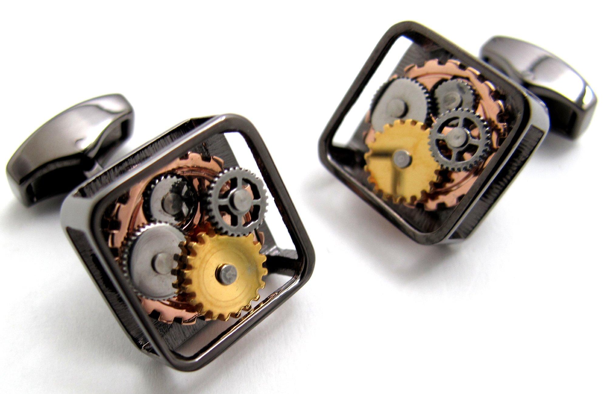 

TATEOSSIAN Gunmetal Gear Cuffs (Cufflinks/Cufflinks)