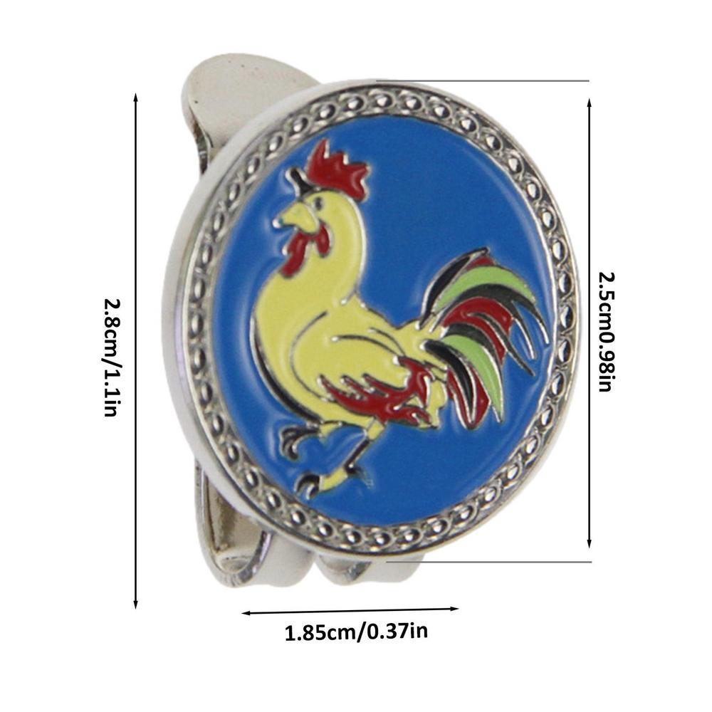 New Golf Ball Mark+Golf Hat Clip Zodiacs Design Magnetic Alloy Marker Golf Accessories Rat Ox Tiger Rabbit Dragon Snake Horse