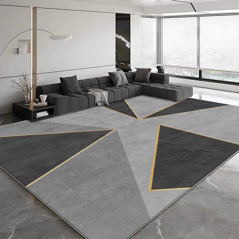 Modern Simple Style Large Living Room Rug Geometric Pattern Antiskid Office Decor Carpet Soft Easy Cleaning Coffee Tables Mat