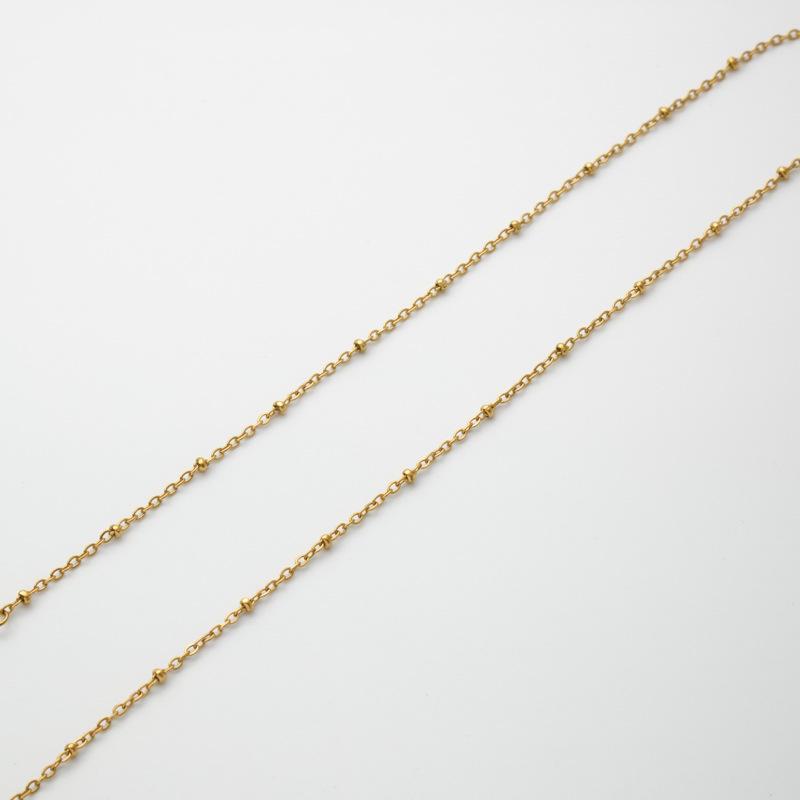 18K Gold Colorfast Stainless Steel DIY Necklace Chain without Pendant
