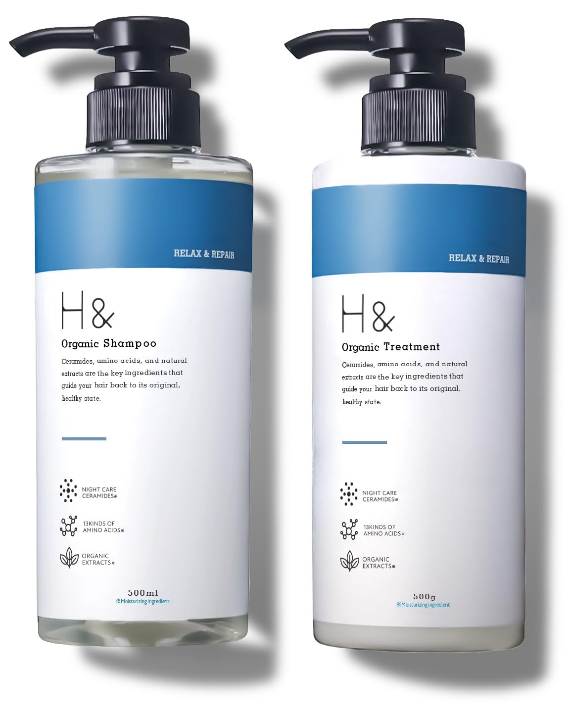 

Shampoo Treatment Beauty Salon Exclusive Amino Acid Shampoo Damage Repair x Shampoo Treatment H&Ash& [Інтенсивний набір] (Набір пляшок) білий