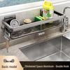 Wall-Mounted Kitchen Rack: No-Punch Seasoning Shelf & Draining Basket