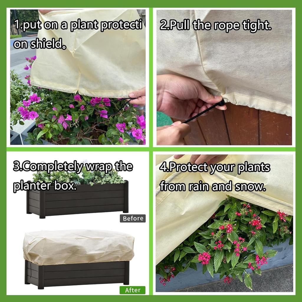 Rectangular Plant Covers for Prevent The Cold Frost and Insect Protection of Plants in Winter Greenhouse Cover Mini Greenhouse