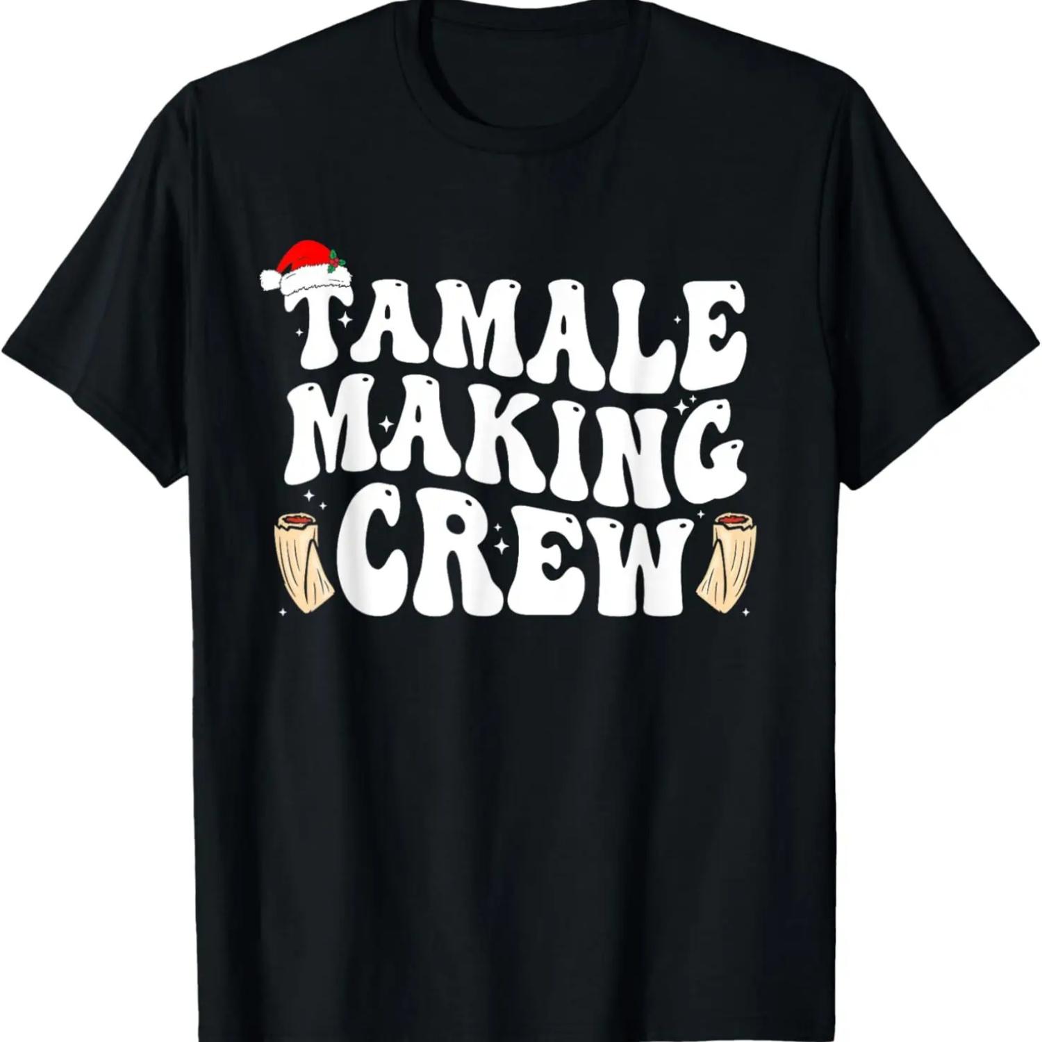 

Christmas Tamale Making Crew Retro Funny T-Shirt XXXXXL чорний