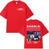 Rapper Maka 2025 Tour Graphic T Shirts Men Fashion Vintage T-shirt Casual Cotton Short Sleeve T Shirt Short Sleeve Streetwear