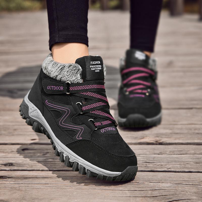 Step Cotton Shoes Warm Square Dance Middle-aged and Elderly Sports Shoes Outdoor Sports Snow Boots Mountaineering Winter Non-slip