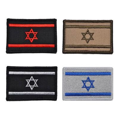Israeli Flags Jewish Army Military Embroidered Velcro Patch Tactics Armbad Badget