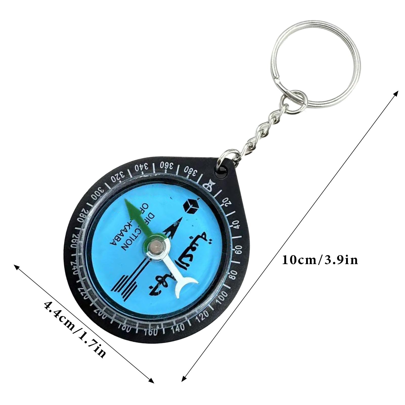 Outdoor Mini Buckle Compass Survival Thermometers Compass Keychain Multi Tool Pocket Sized Small Gear For Hiking Mountaineering
