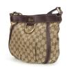 Gebrauchte GUCCI Schultertasche 203257 Abbey GG Canvas beige Dunkelbraun Diagonal getragen