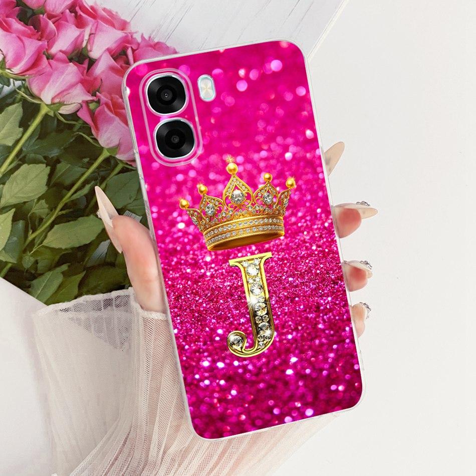 For OPPO A6X A6 A6T Pro 4G 5G Fashion Crown Letter Phone Case For Oppo A6x A 6 A6T Pro 4G Soft Silicone TPU Cases