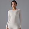 New Yoga Clothing Trend Sports Gathering Long Sleeved Solid Color Slim Fit Elastic Fitness Shaping Running Training Top For Women