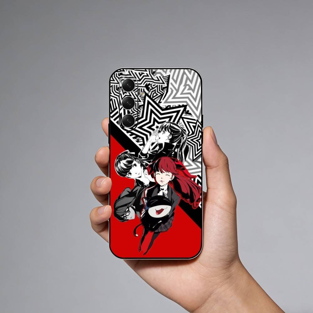Fashion P-Persona 5 Phone Case For Samsung Galaxy A73,A72,A71,A70,A52,A51 Others Soft Black Cover