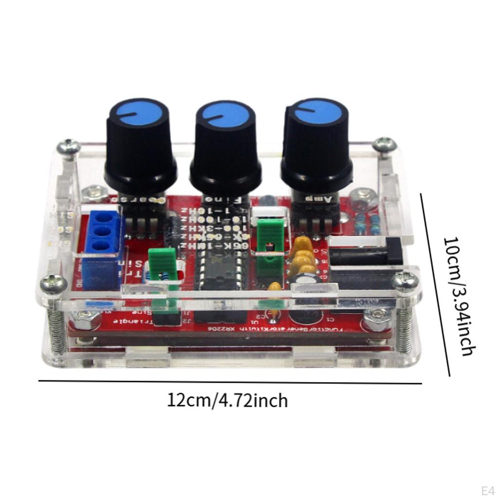 High Precision Function Signal Generator,1 Hz-1 MHz Adjustable Frequency Amplitude for Professionals
