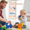 WYSWYG 1200-Piece Colorful Basic Building Block Set with Two 32x32 Baseplates - Compatible - Add-on Building Blocks, Large Capacity, 14 Colors, 19 Sha