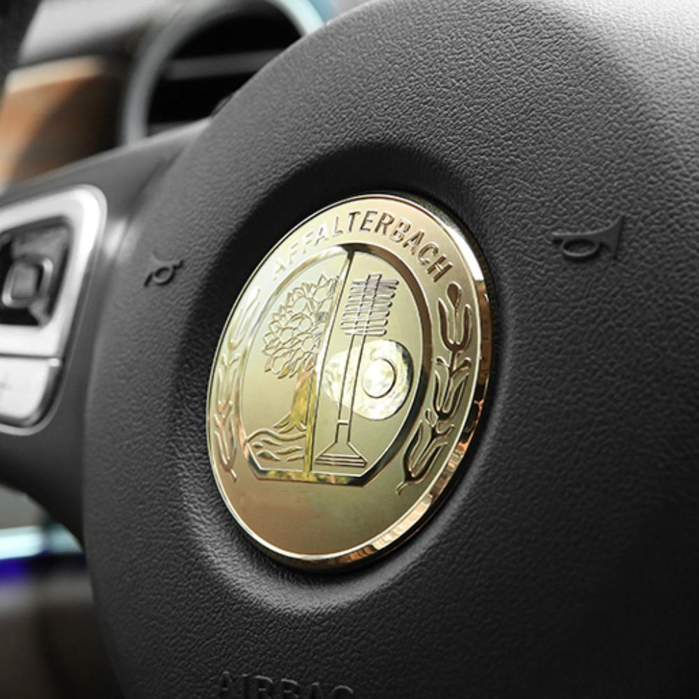 3D 52mm Silber/Gold Auto Lenkrad Emblem Abzeichen Aufkleber für W463 W205 W177 W212 W246 W169 G63 GLC GLE AMG Aufkleber