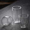 High Borosilicate Double-Layer High Temperature Resistant Glass Transparent Coffee Cup Household Heat Insulation Water Cup Milk Cup Tea Cup Juice Cup