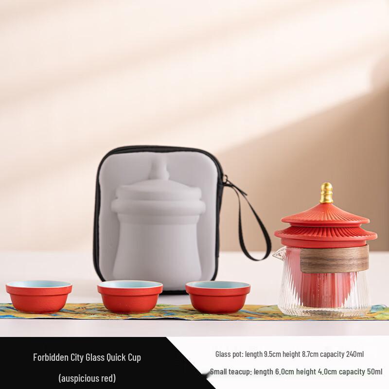 AQ National Tide Forbidden City Ceramic Travel Tea Set