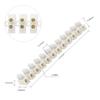 1pcs U H Type 12 Position Plastic Barrier Terminal Strip Block Barrier Screw Block Connection Strips for Electrical Wiring 3A10A