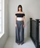 FOUR YOUNG Mid-Rise Summer Slacks Pinstripe