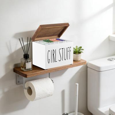Tampon Holder Girl Stuff Case Organizer Sanitary Napkin Holder For Bathroom Shower Home Living Room Apartment Vanity Countertop