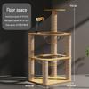 Extra-Large Cat Climbing Frame & Bed: Multi-Layer Space Capsule with Scratch-Resistant Sisal Posts - Durable and Shed-Free.